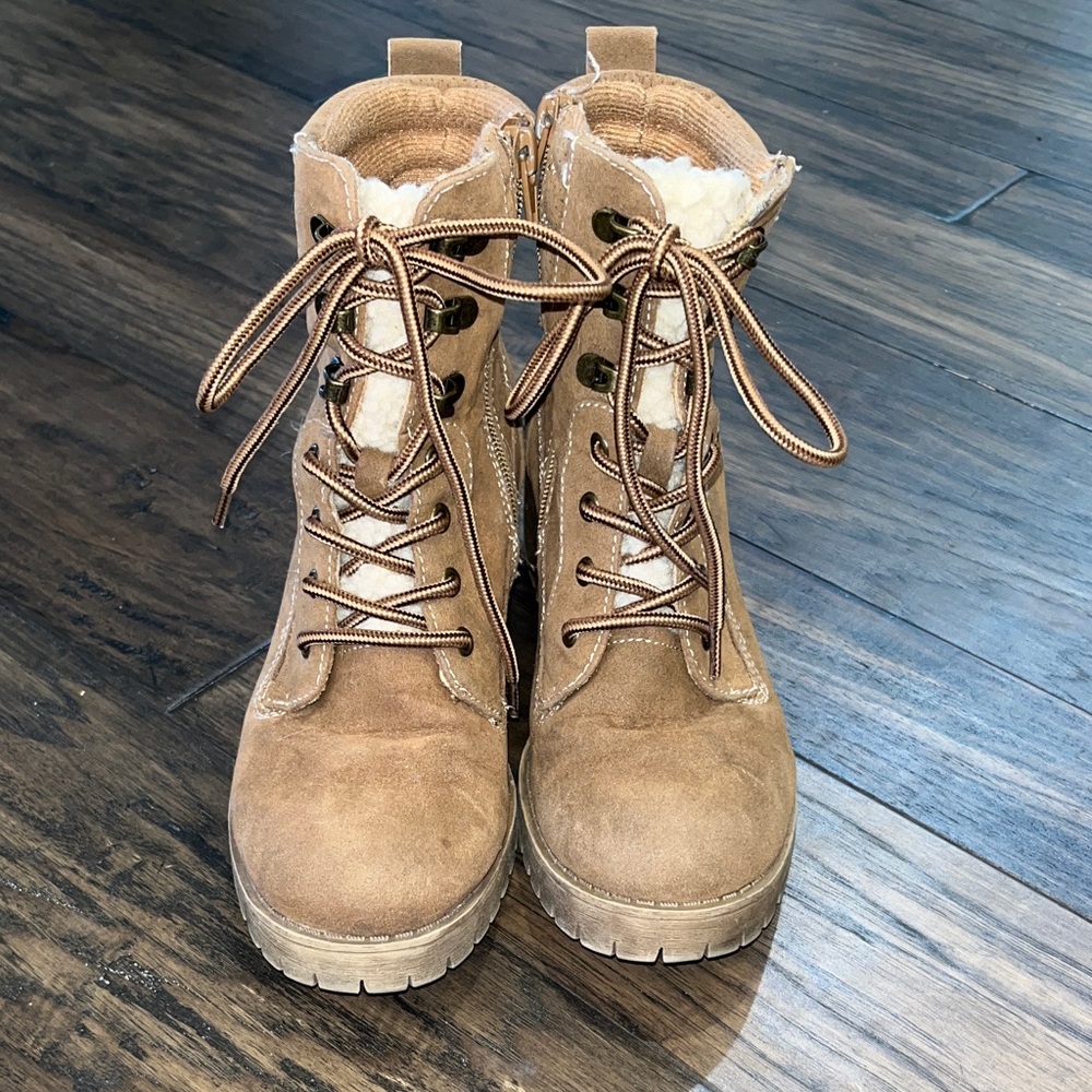 Jellypop Brown Lace Up Boots - Picture 3 of 8